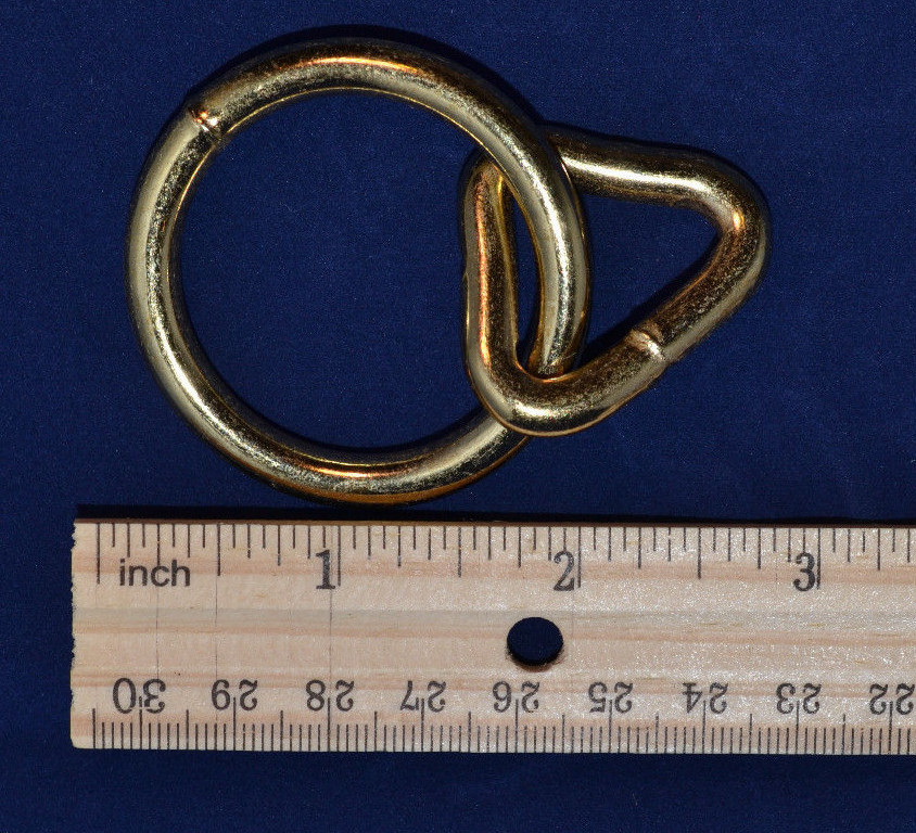 Loop & Ring - 1" Brass Plated - Pack of 4 (B48)