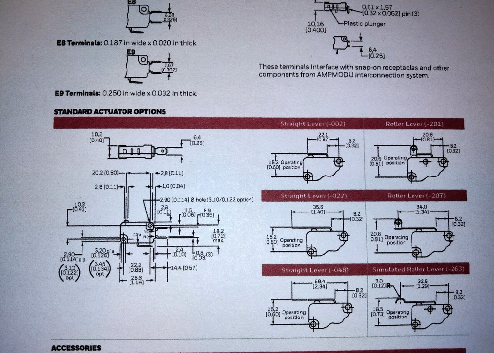 Honeywell Micro Switch V7-7B17D8-140 Miniature Basic Switch 11A @ 125V, SPDT