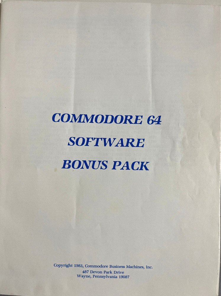Open Disk Bonus Pack C64 Commodore Business Machines published DemoUtilities
