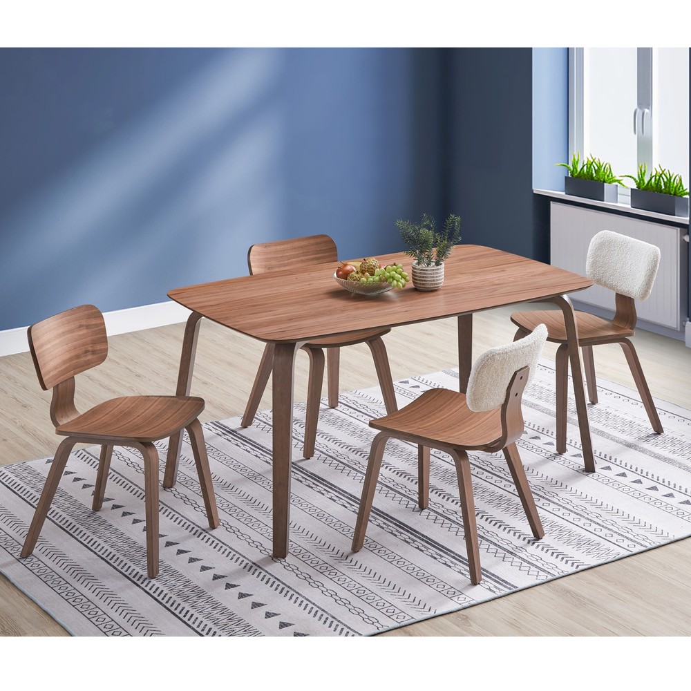 Walnut Side Chair with Tapered Leg