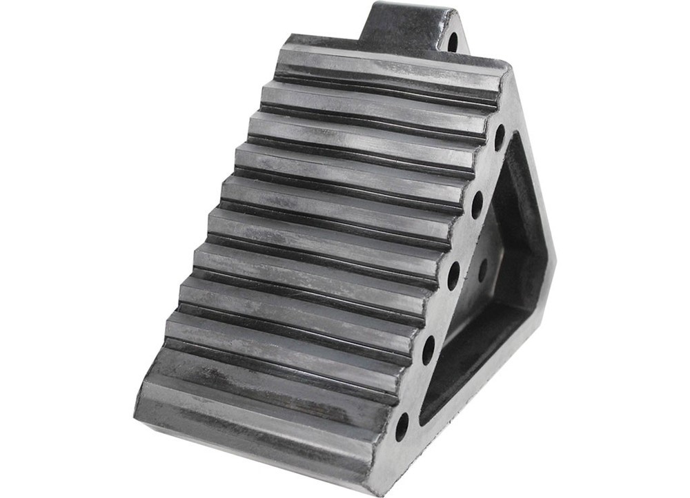 Extreme Max 5001.5772.4 Heavy-Duty Solid Rubber Wheel Chock w/ Handle - 4-Pack