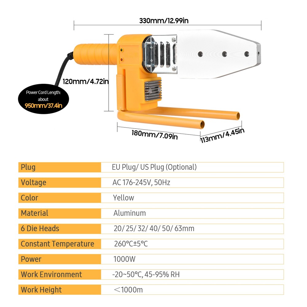 1-Plastic Pipe Welding Machine Socket Welder With Double Heat Dissipation
