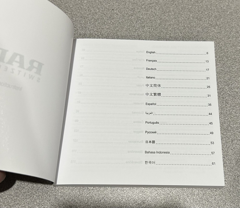 Brand New! Authentic RADO Instruction Manual Book