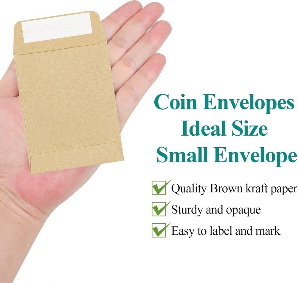 180pcs Small Seed Saving Envelopes Bulk 2.35 X 3.5 Empty Paper Packets for Coins