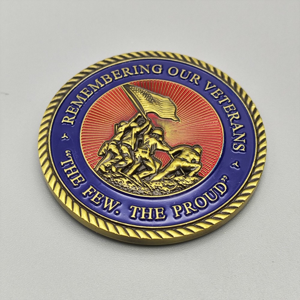 US Marine Corps Remembering Our Veterans Challenge Coin