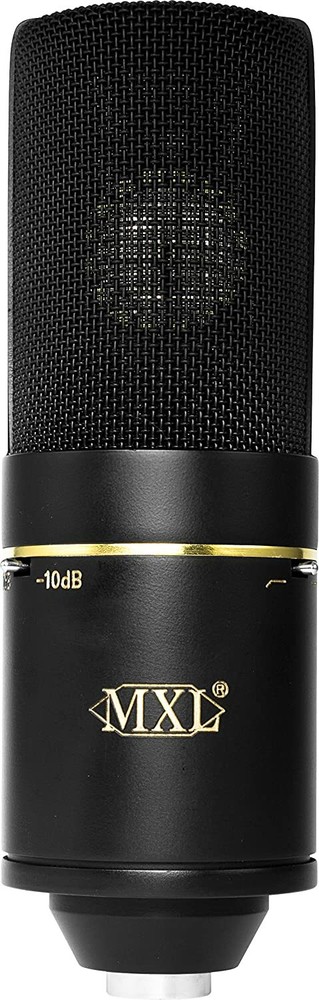 MXL Mics 770X Multi-Pattern Condenser Microphone, XLR Connector, Black & Gold