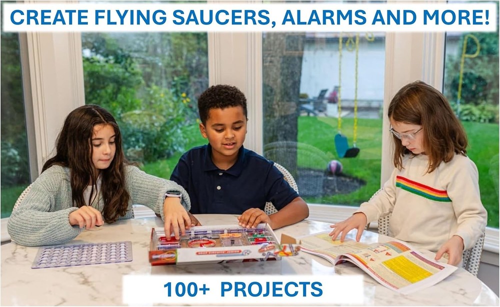 Snap Circuits Jr. SC-100 Electronics Exploration Kit, Over 100 Projects, Full Co