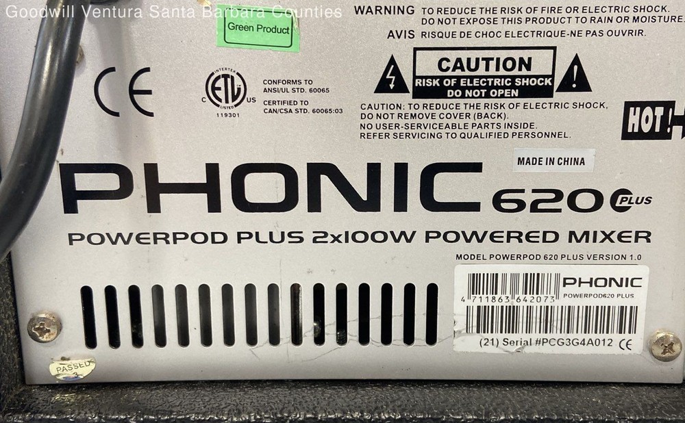 Phonic620 Powerpod Plus 2x 100 w Powerd Mixer