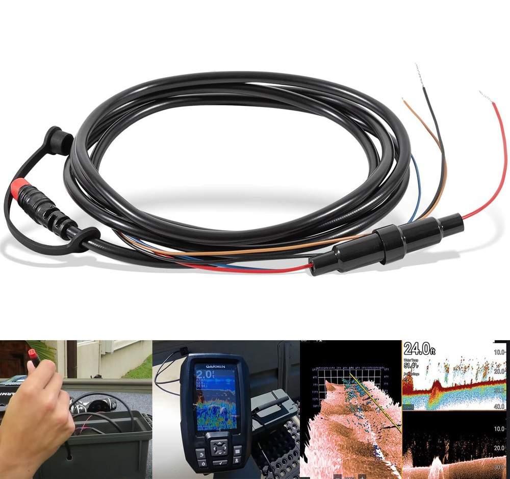 010-12199-04 Power/Data Cable Fit Garmin Striker Echo, Striker Plus, Striker 4