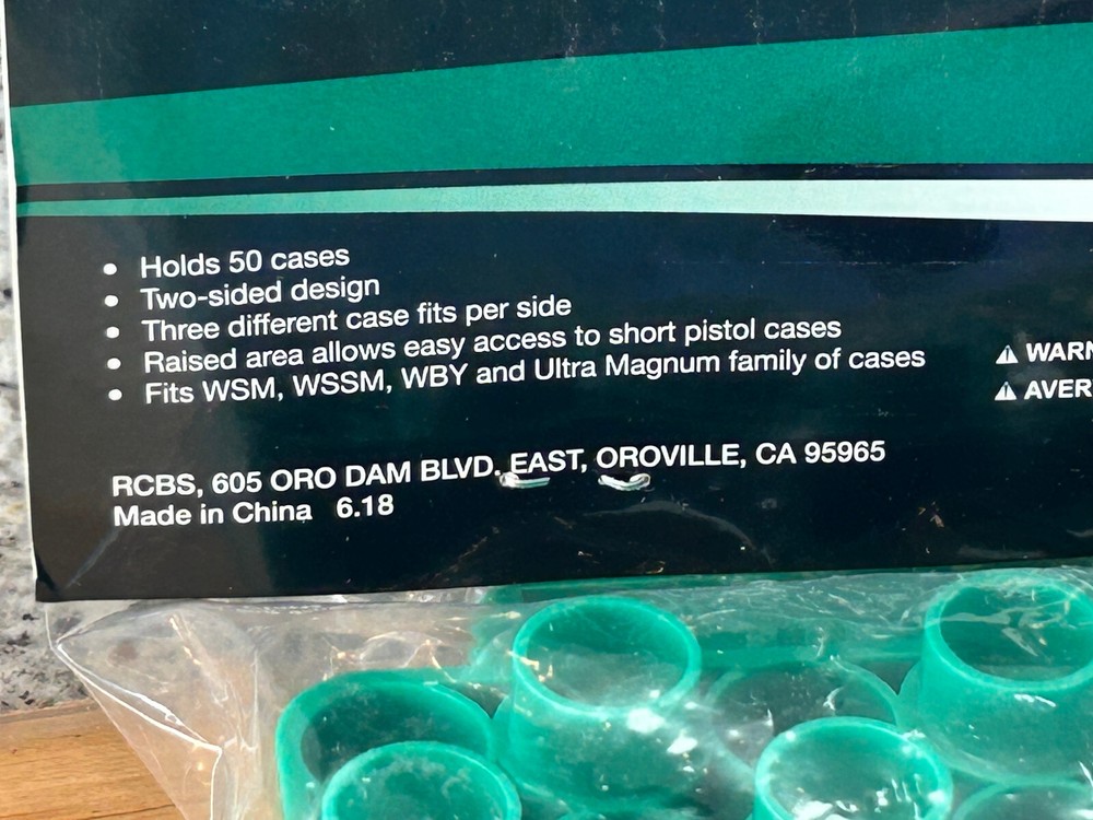 RCBS Universal Case Loading Block - Holds 50 - 9452