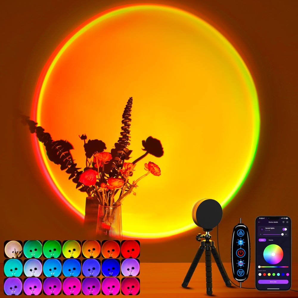 XEBKOR Sunset Lamp Projector Multicolor Changing LED Projection