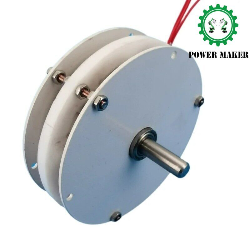 50W Disk Type Coreless Brushless Generator DIY Low Speed Low Resistance Micro