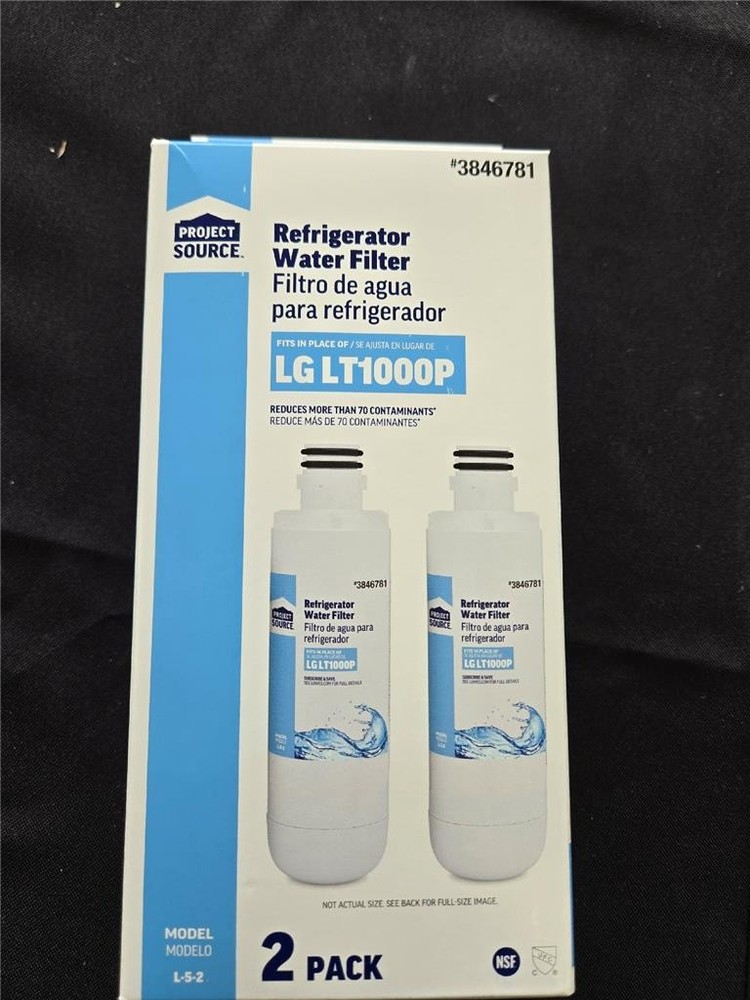 = Project Source Refrigerator Water Filter 2 PK Model L-5-2 LG LT1000P NEW