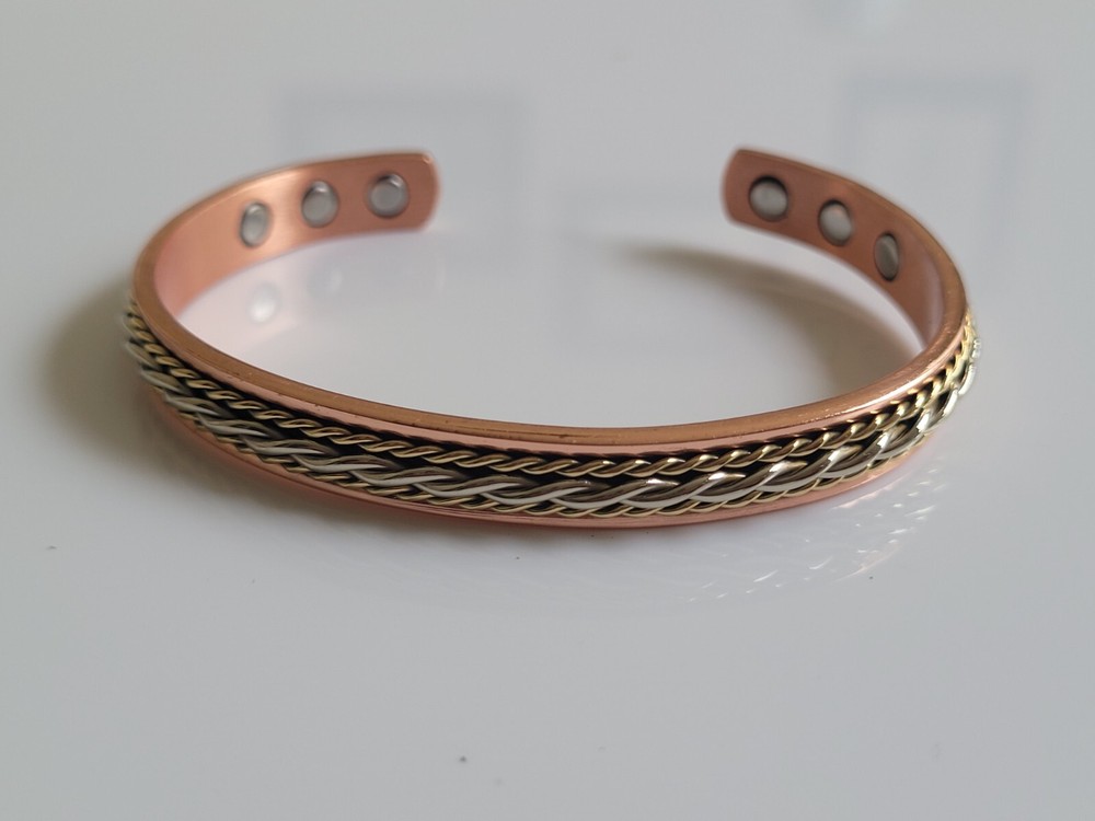 3 Pack Solid Copper Magnetic Bracelet Pure Copper Arthritis Therapy Cuff Bangle