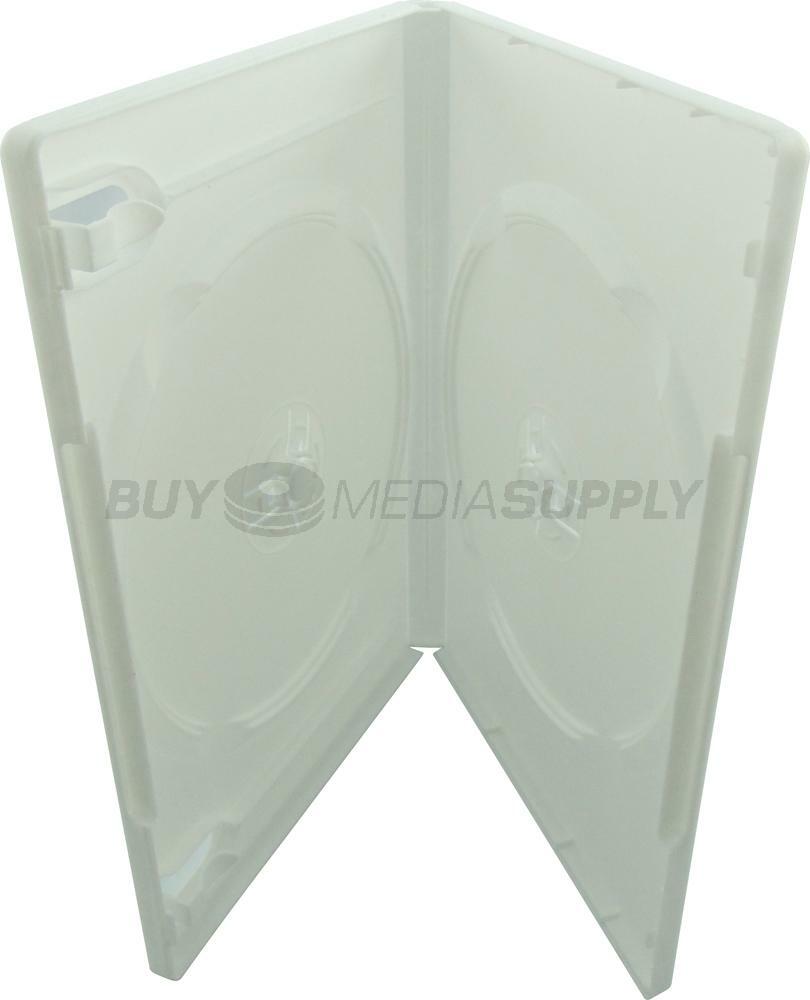 14mm Standard White Double 2 Discs DVD Case Lot