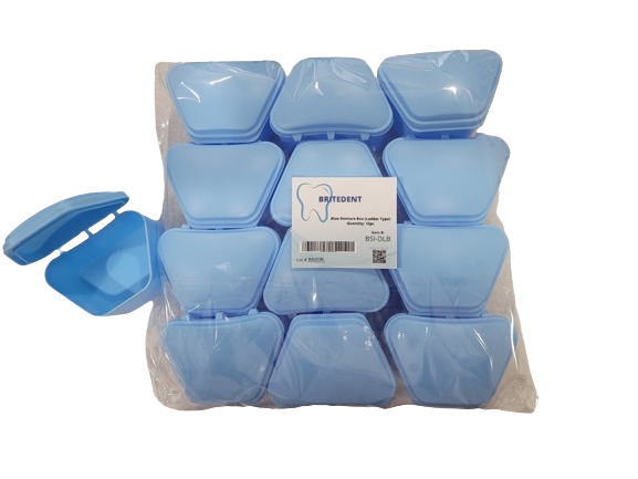 Blue Denture Box Storage Case Mouthguard Teeth box (12 pcs)