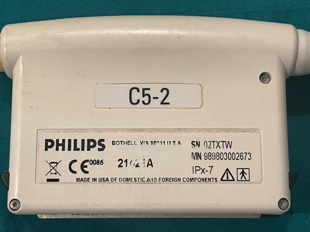 Philips C5-2 Convex Array Ultrasound Transducer/Probe