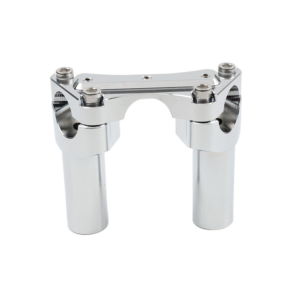 3.5" Handlebar Riser & Top Clamp Chrome For Harley Dyna Tour Road Glide