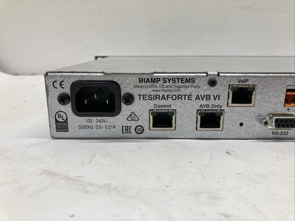 Biamp Systems Tesiraforte AVB VI Digital Audio Signal Processor --POWERS ON--