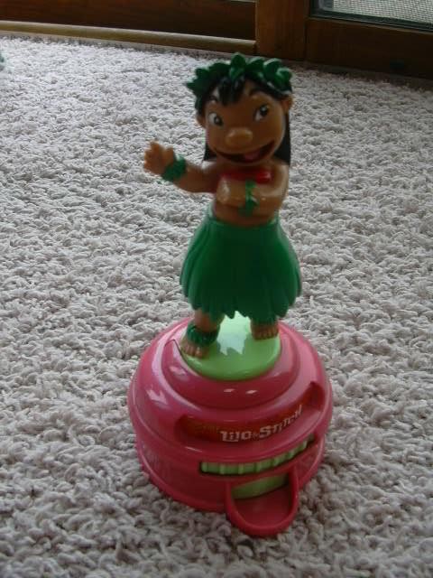 Flix Disney Lilo & Stitch Candy Bobber Dispenser Works EUC Hula Dancing Runts