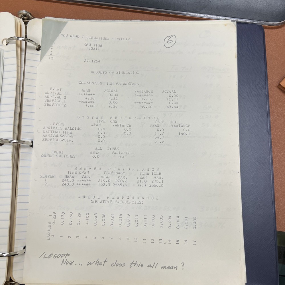 1976 IBM Era Mainframe BASIC Course Binder With Handwritten Notes