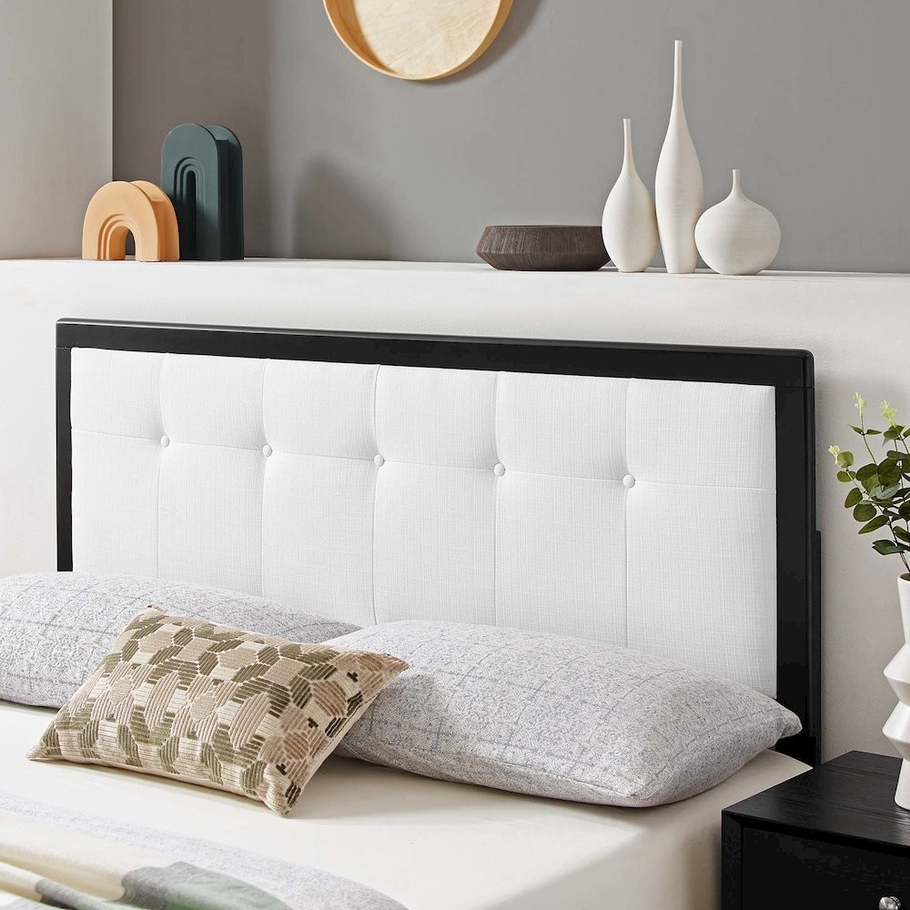 Draper Tufted Fabric and Wood Twin Headboard