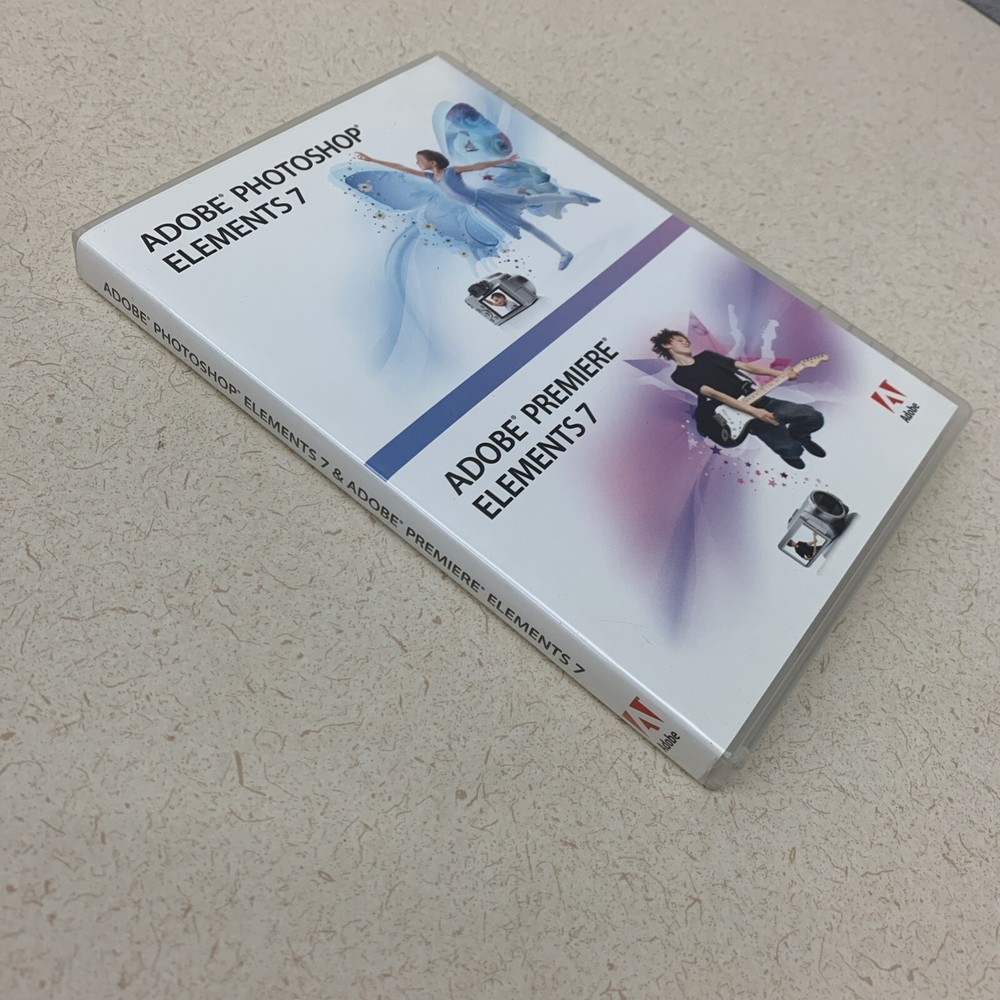 Adobe Photoshop Elements 7 & Premiere Elements 7 + Key 2 Discs