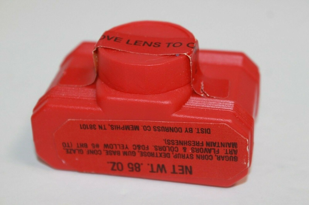Vintage Donruss Red Camera Candy Gum Container Sealed