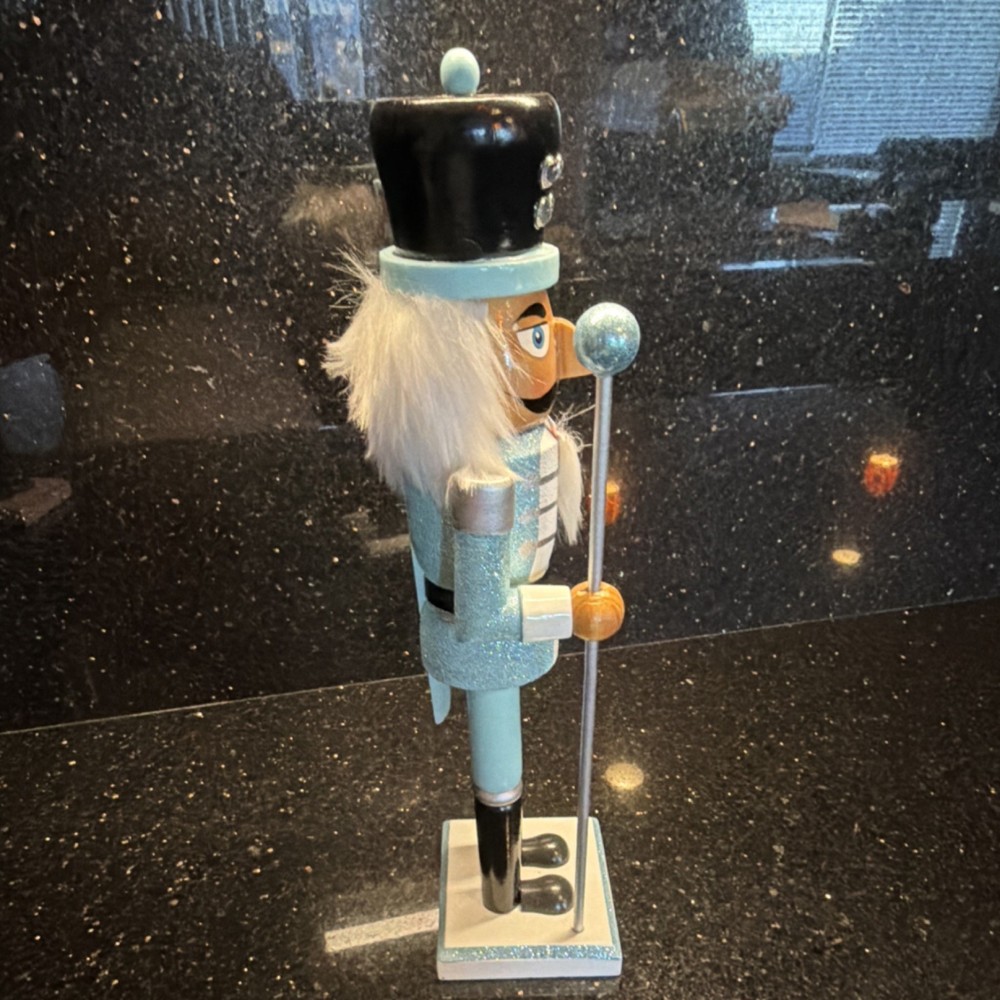 Threshold Christmas Nutcracker Light Blue Black White Silver Wood 2015