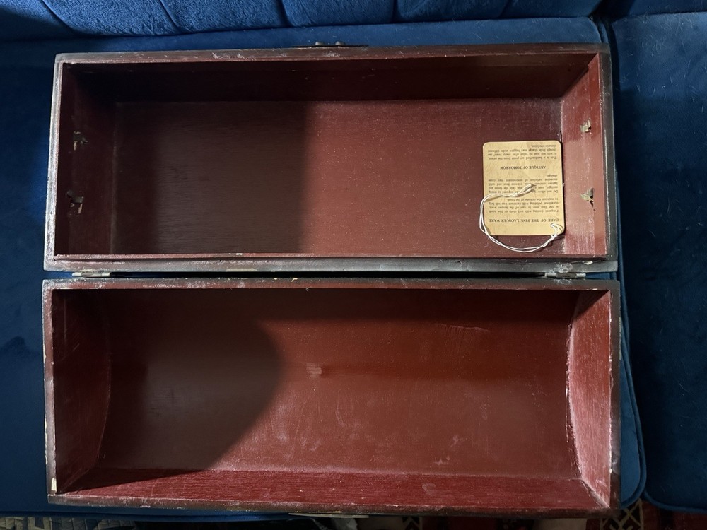 Japanese large old lacquerware box