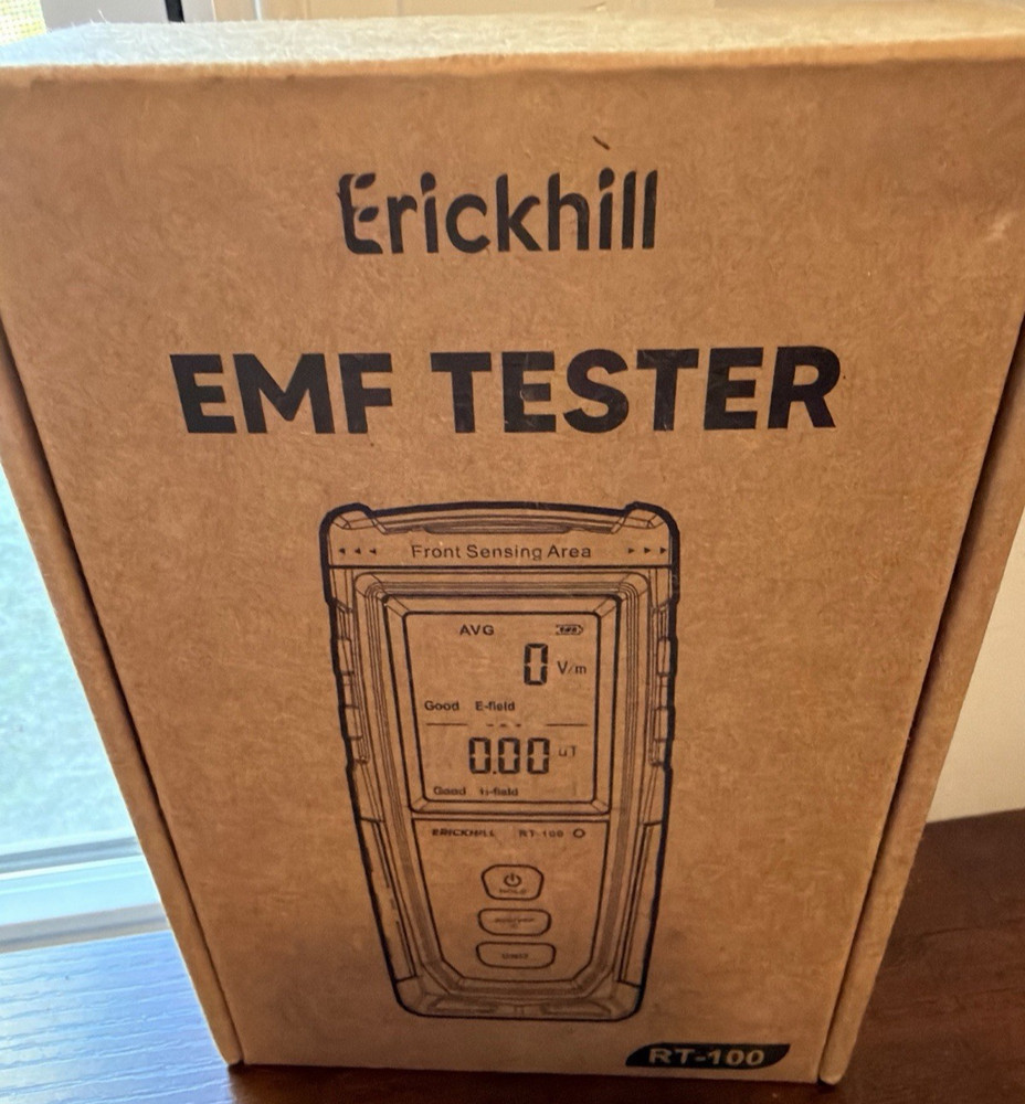 RT-100 EMF Tester Professional Electromagnetic Field Meter Rechargeable New