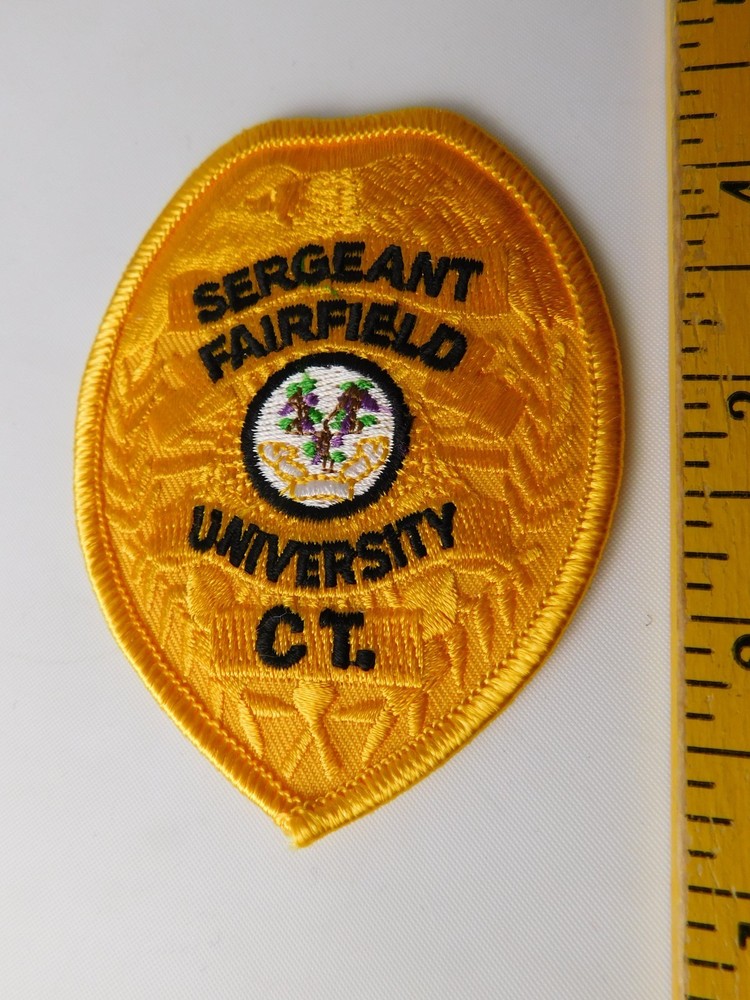 FAIRCHILD UNIVERSITY POLICE SERGEANT PATCH SHOULDER CREST CONNECTICUT