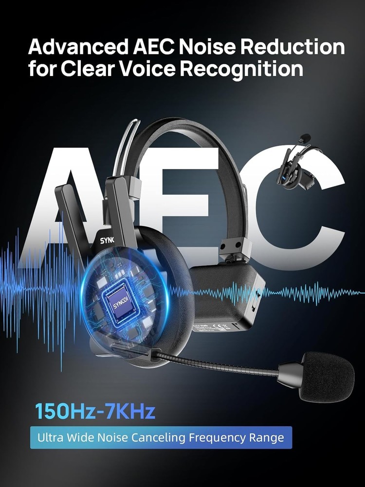 SYNCO XTALK XPRO Wireless Intercom Headset System 24H Battery 500m/1640ft Range