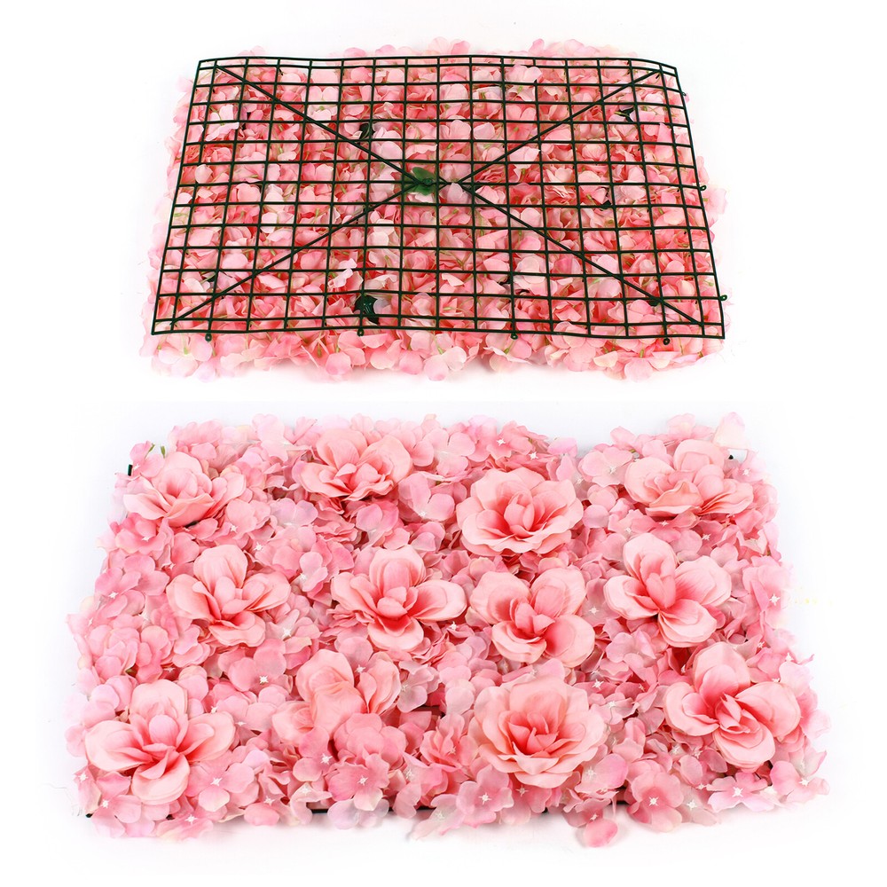 Artificial Rose Hydrangea Flower Wall Panels Wedding Backdrop 60 X40cm 12pcs