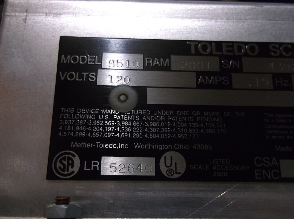 METTLER TOLEDO 8510 DIGITAL SCALE (LL8)