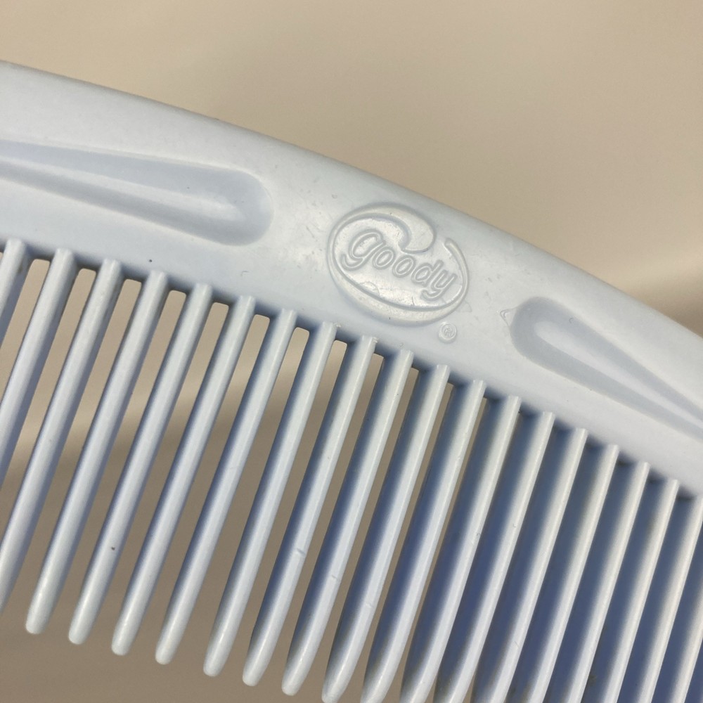 Vintage Goody Comb Detangle 8.5” Light Blue Old School Unbreakable Large Handle