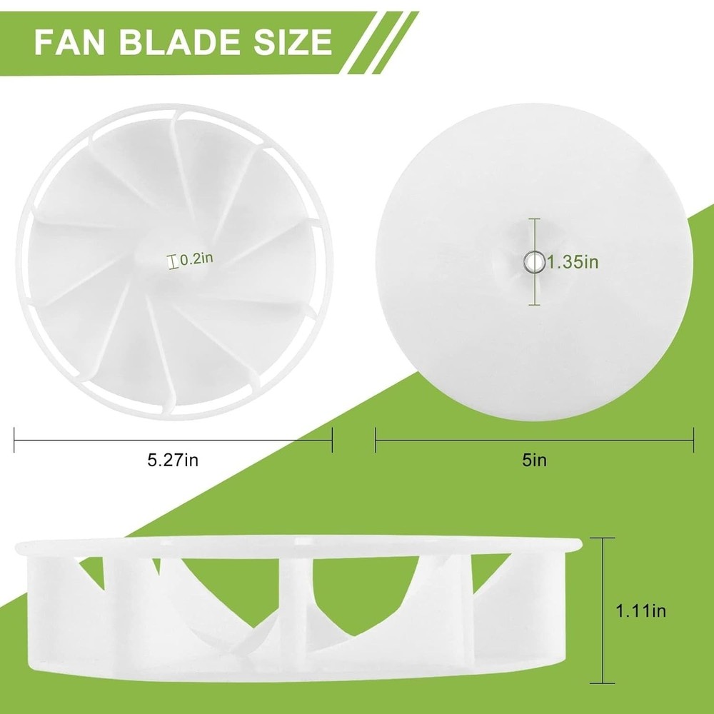 Bathroom Vent Fan Blower Wheel 50 CFM - Direct Replacement