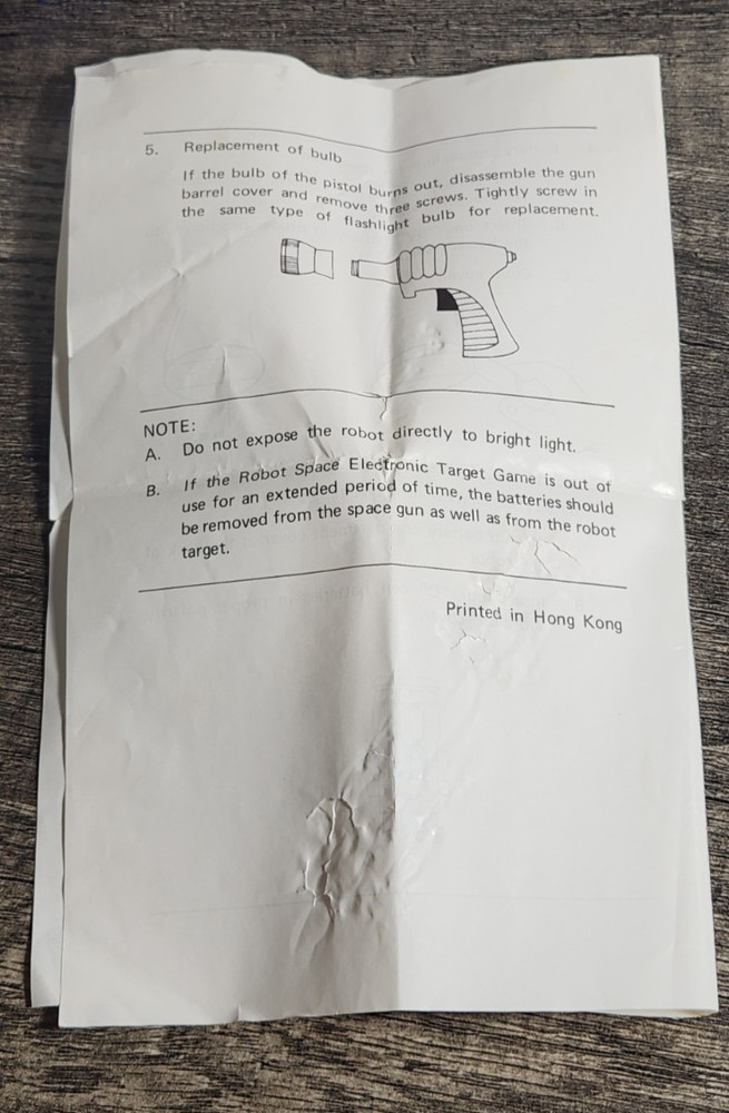 Sears Targetron Electronic Target Game Vanity Fair Robot 1978 w/box Untested