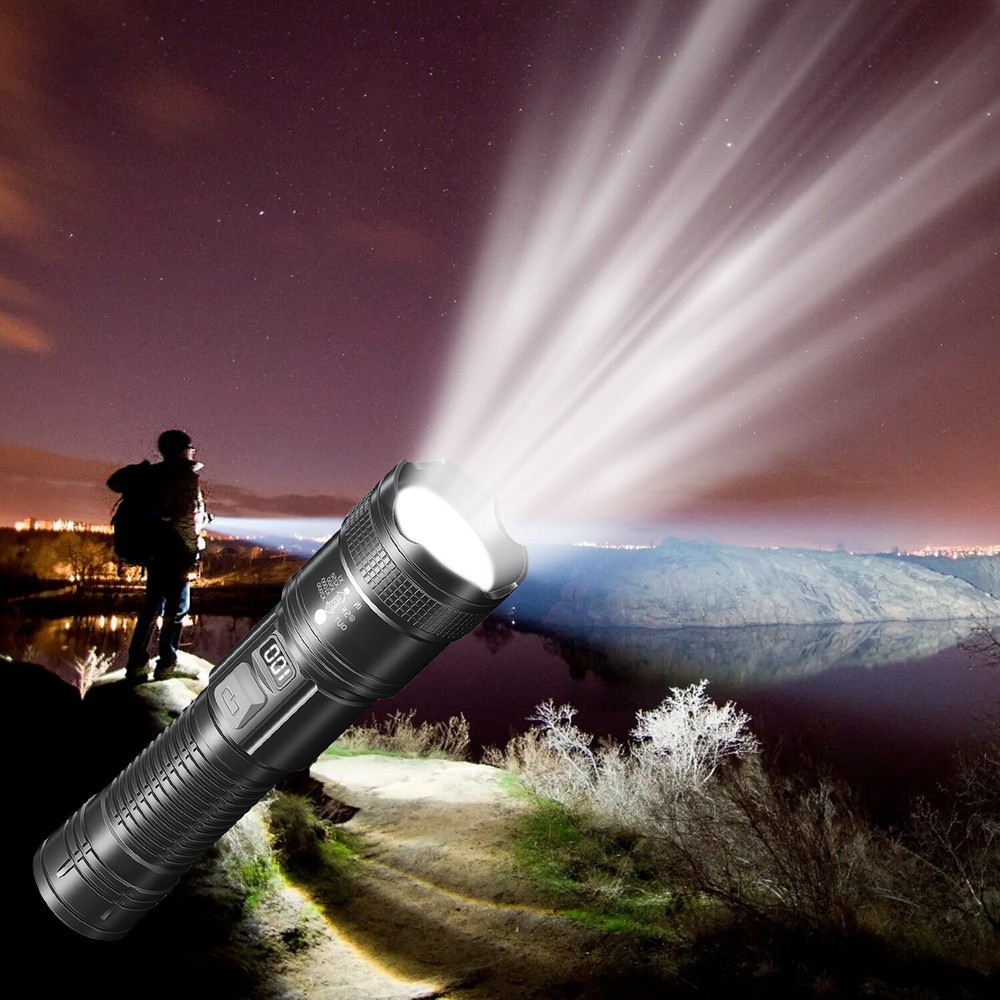 Super Bright LED Tactical Flashlight Torch Flashlight Rechargeable Camping Light
