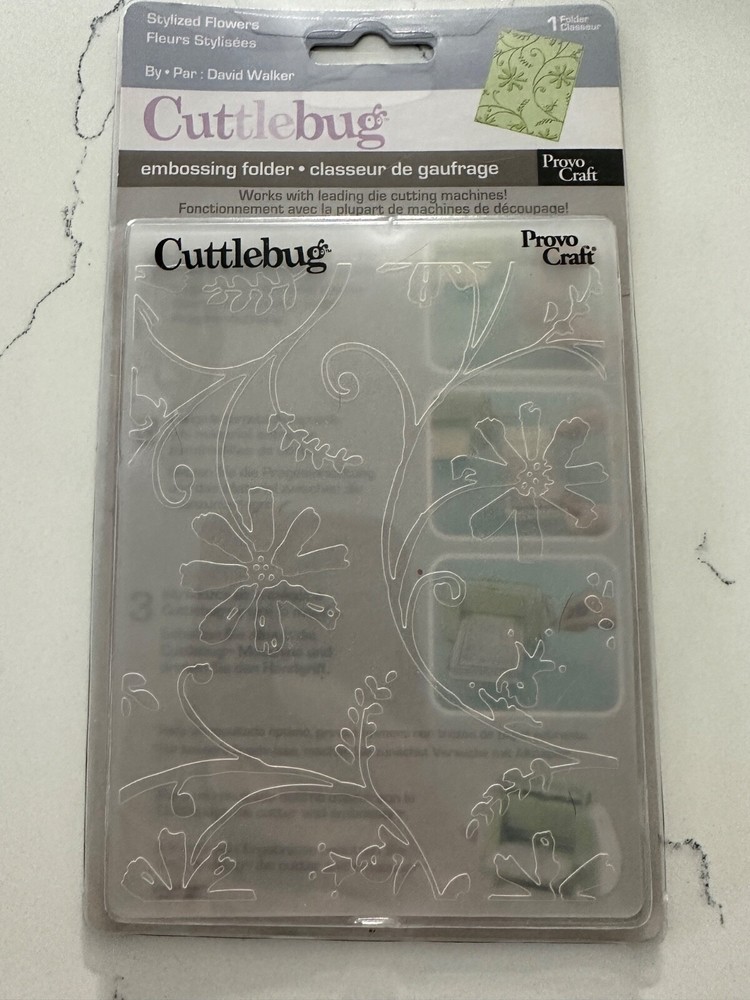 Provo Craft Cuttlebug Stylized Embossing Flower Folder By David Walker Scrapbook