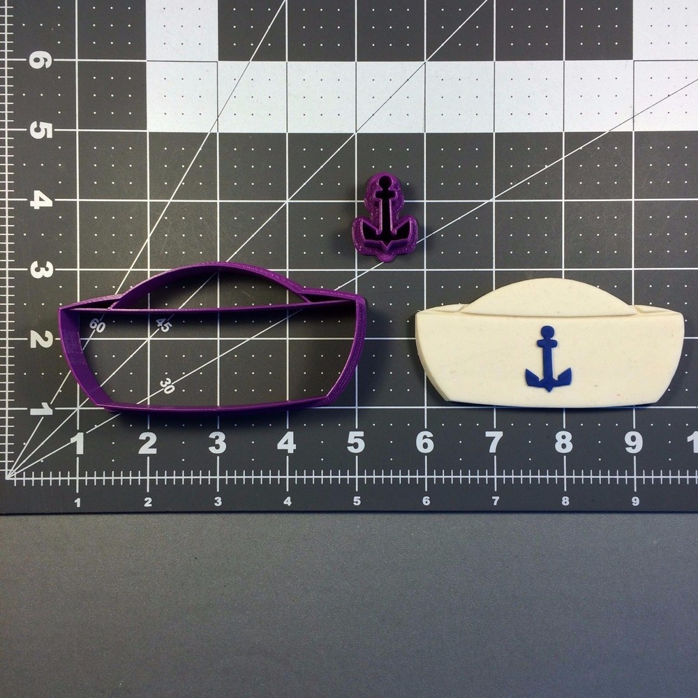 Navy Hat 100  Cookie Cutter Set