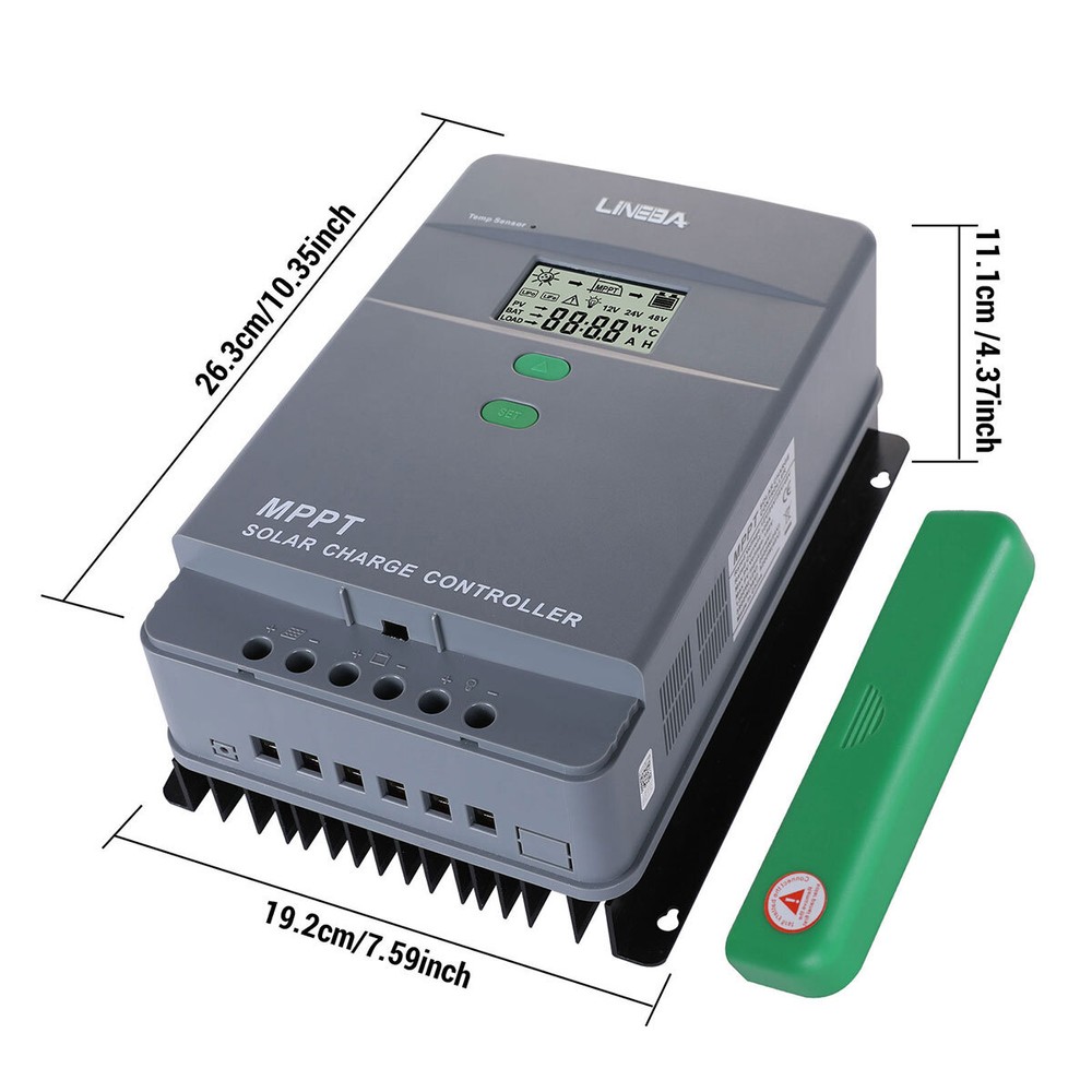 5200W 12/24/36/48V 100A MPPT Solar Charge Controller Panel Battery PV Regulator