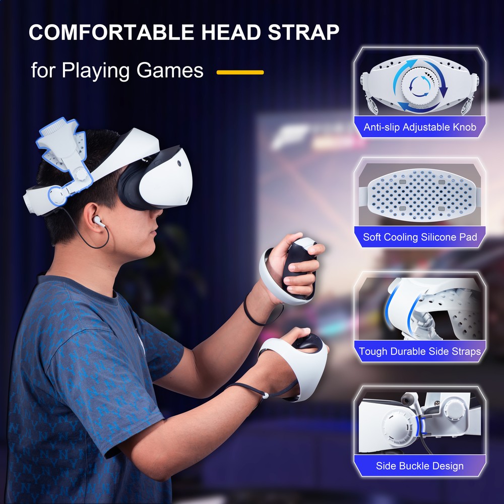 Head Strap for PlayStation VR2 Headset Adjustable Replace Headband Accessories