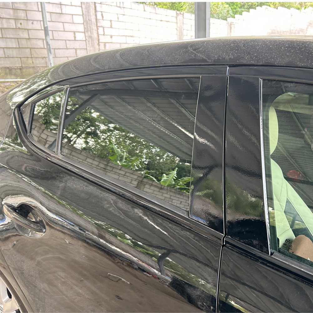 Glossy Black Chrome Delete Window Trims For Mazda 3 BM 2014-2019