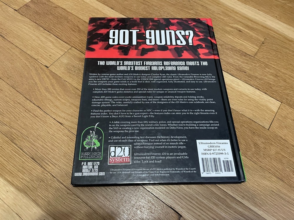 D20 Modern RPG: Ultramodern Firearms HC