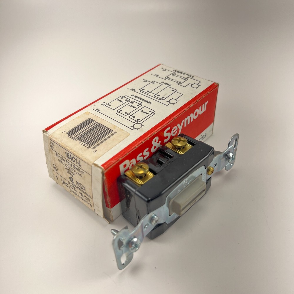 Pass & Seymour 15AC1-L Single Pole Locking Switch W/ KEY