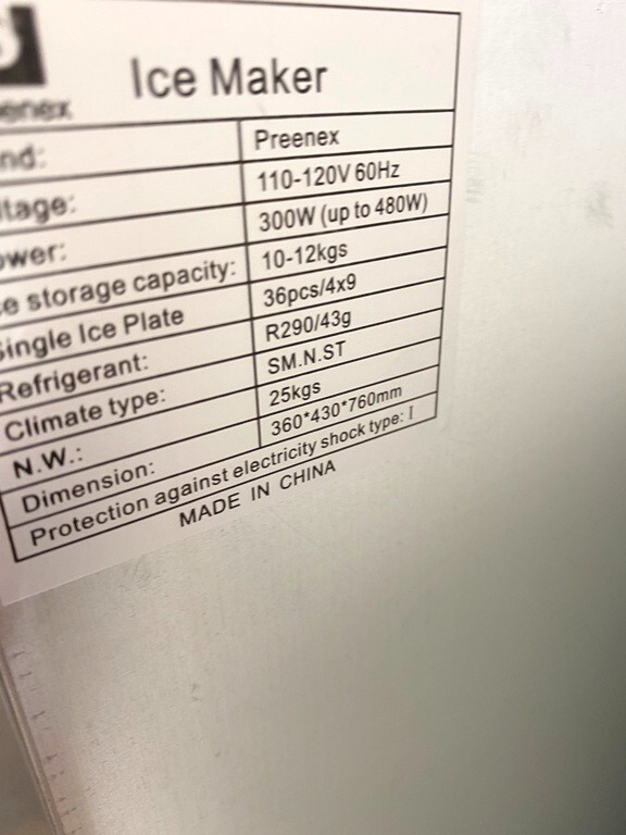 Ice Macine/ Preenex 50 LBS Ice Maker/ 115V
