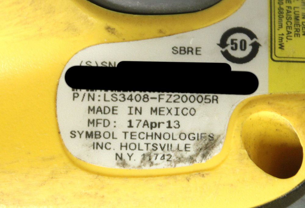 Symbol LS3408 Handheld Barcode Scanner LS3408-FZ20005R