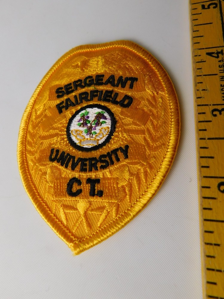 FAIRCHILD UNIVERSITY POLICE SERGEANT PATCH SHOULDER CREST CONNECTICUT
