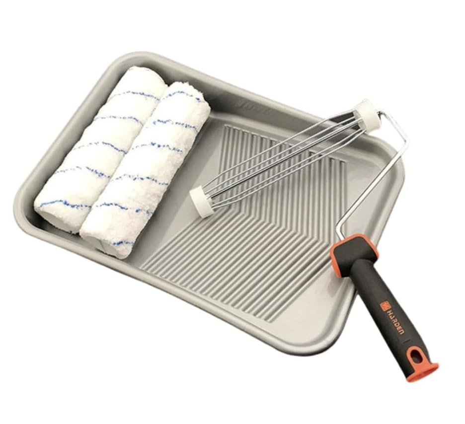 Edward Tools Large 9” Paint Roller Brush Set - Pro Grade Two White
